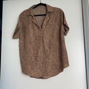 Oversized blouse- animal print